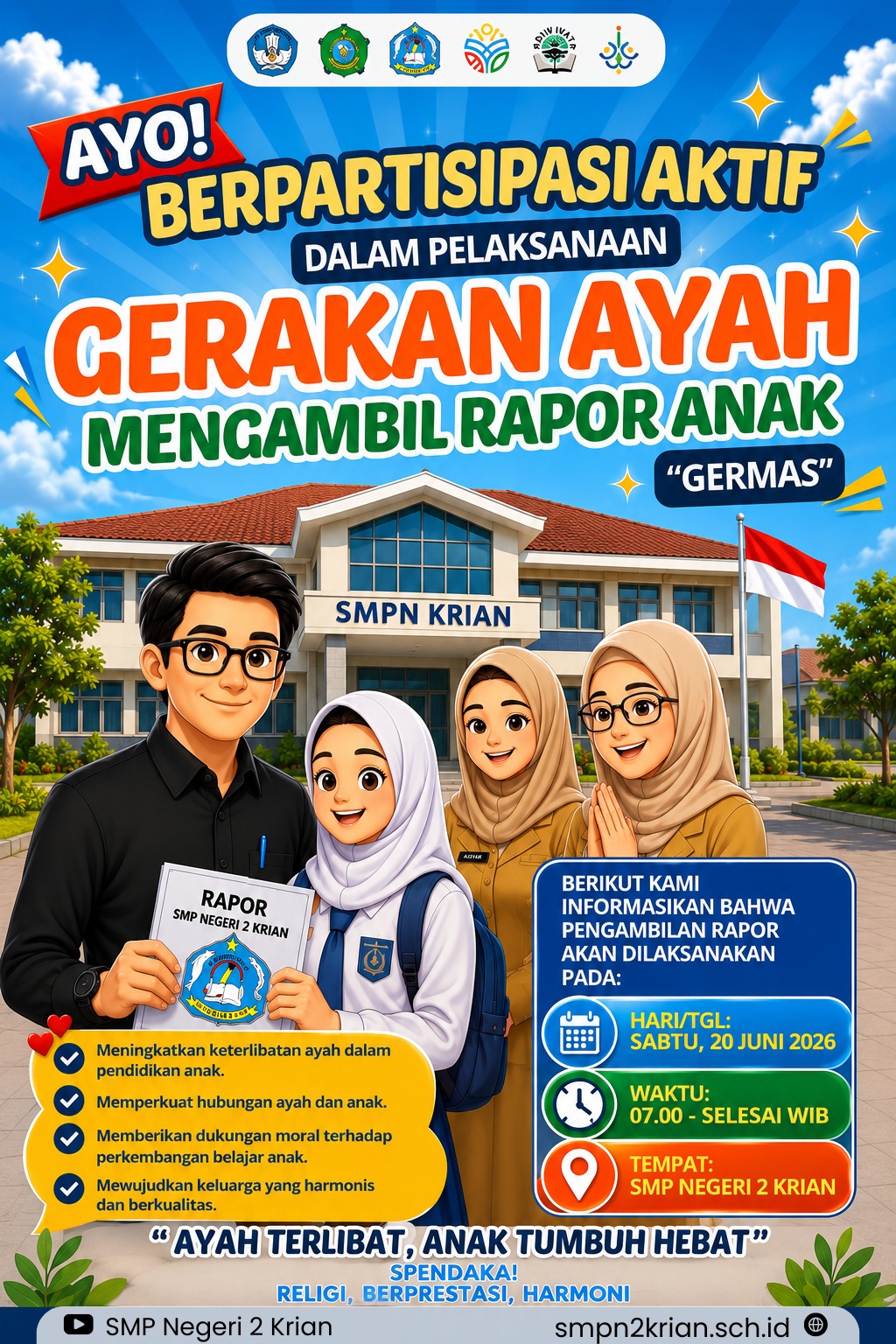 Gerakan Ayah Mengambil Rapot Anak Ke Sekolah