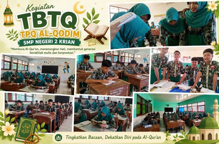 Kegiatan TBTQ "TPQ Al - Qodim" SMP Negeri 2 Krian